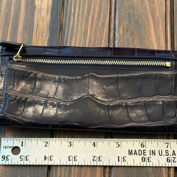 Coach Croc Skin Envelope Wallet Clutch Full Size - Picture 4 of 6